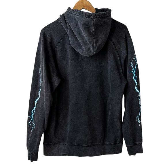 PACSUN Mens Graphic Eagle Madness Pullover Sweatshirt Hoodie Gray Medium Casual - Picture 2 of 8